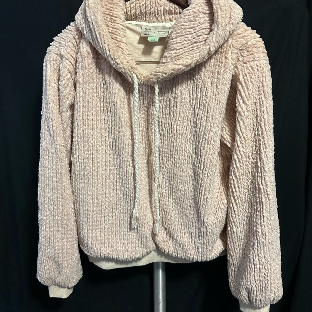 Anthropologie Light Pink Teddy Jacket